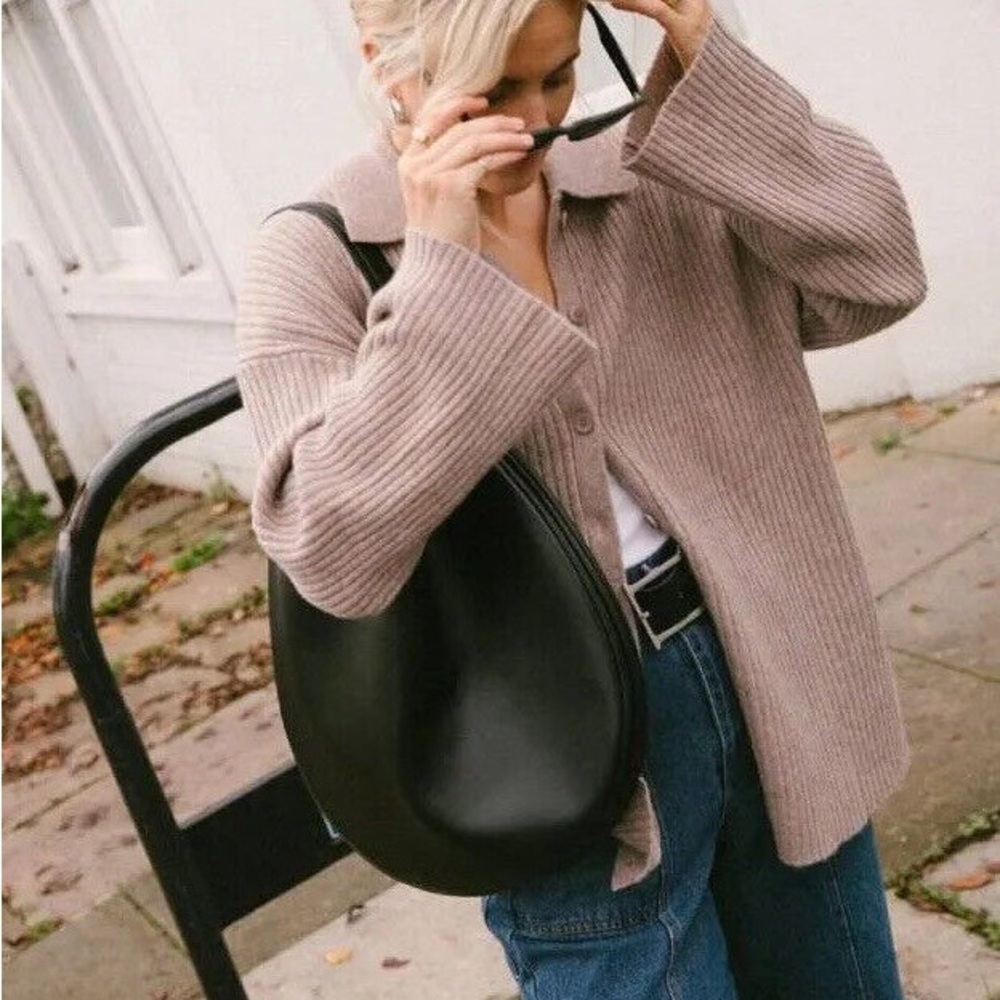 Reformation Fantino Oatmeal Cashmere Sweater